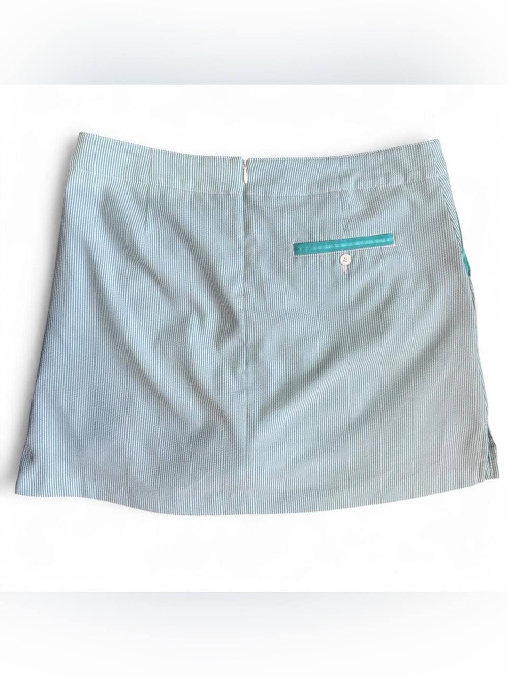 Lady Hagen Teal Sleeveless Polo Top with Light Gray Skort - Picture 4 of 8
